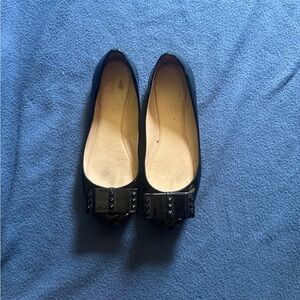 Fendi Elegant Black Studded Flats